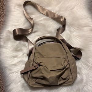 Tan Crossbody Bag with Adjustable Strap